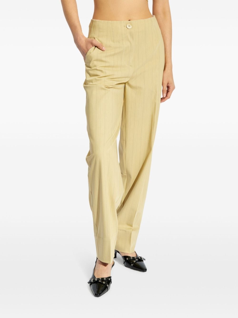 high-waisted striped trousers - 3