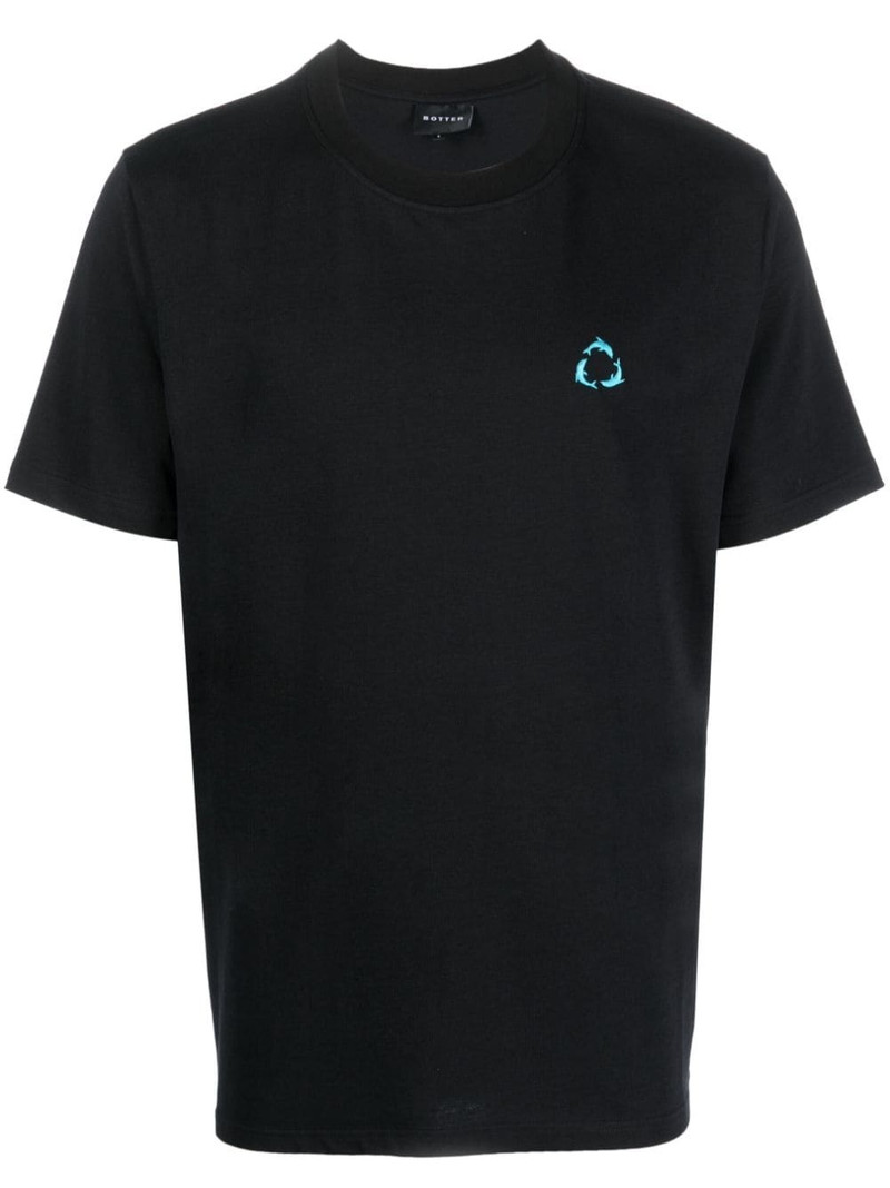 slogan-print crew-neck T-shirt 1