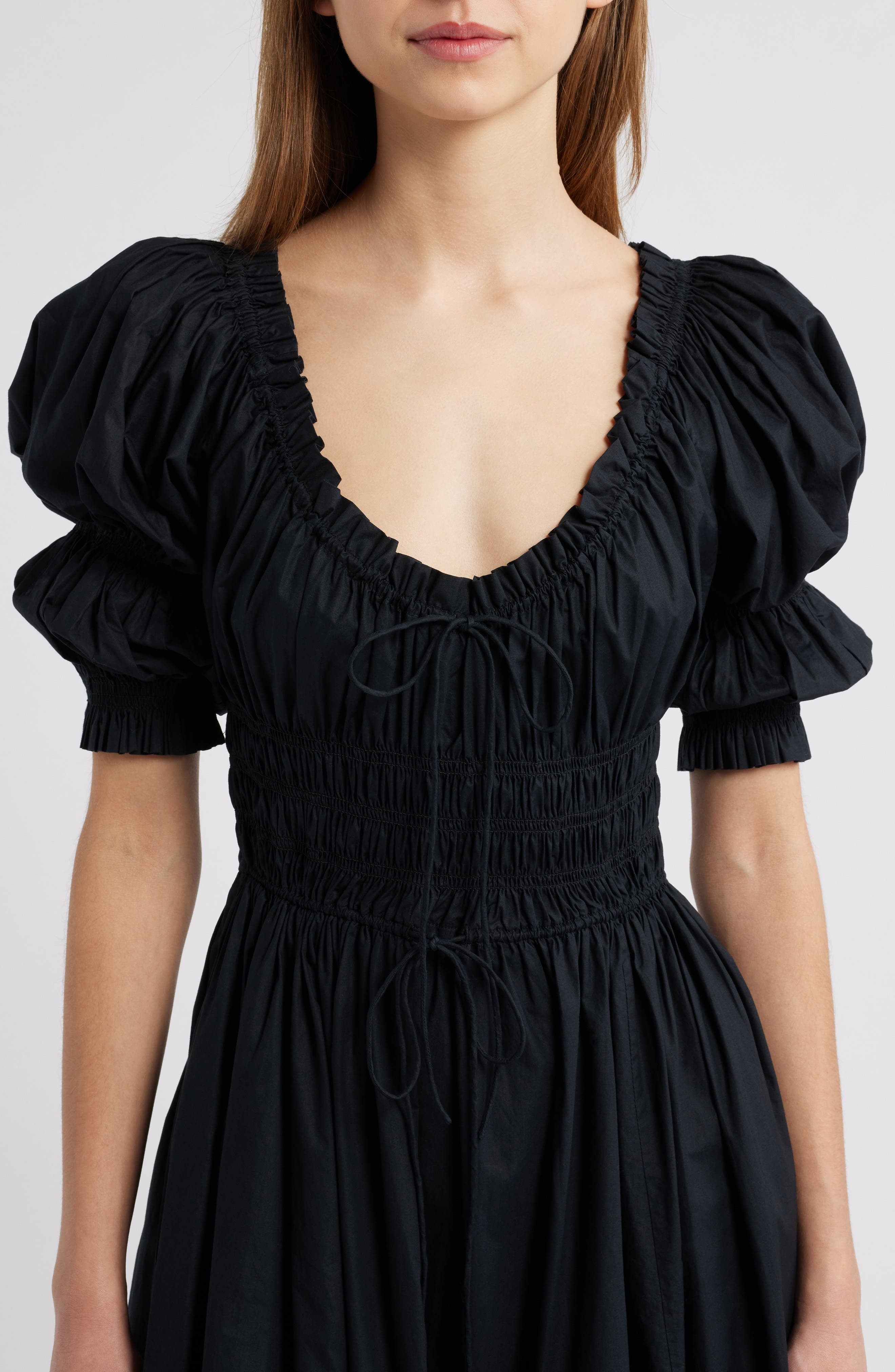 DÔEN Ischia Convertible Organic Cotton Maxi Dress in Black at Nordstrom - 4