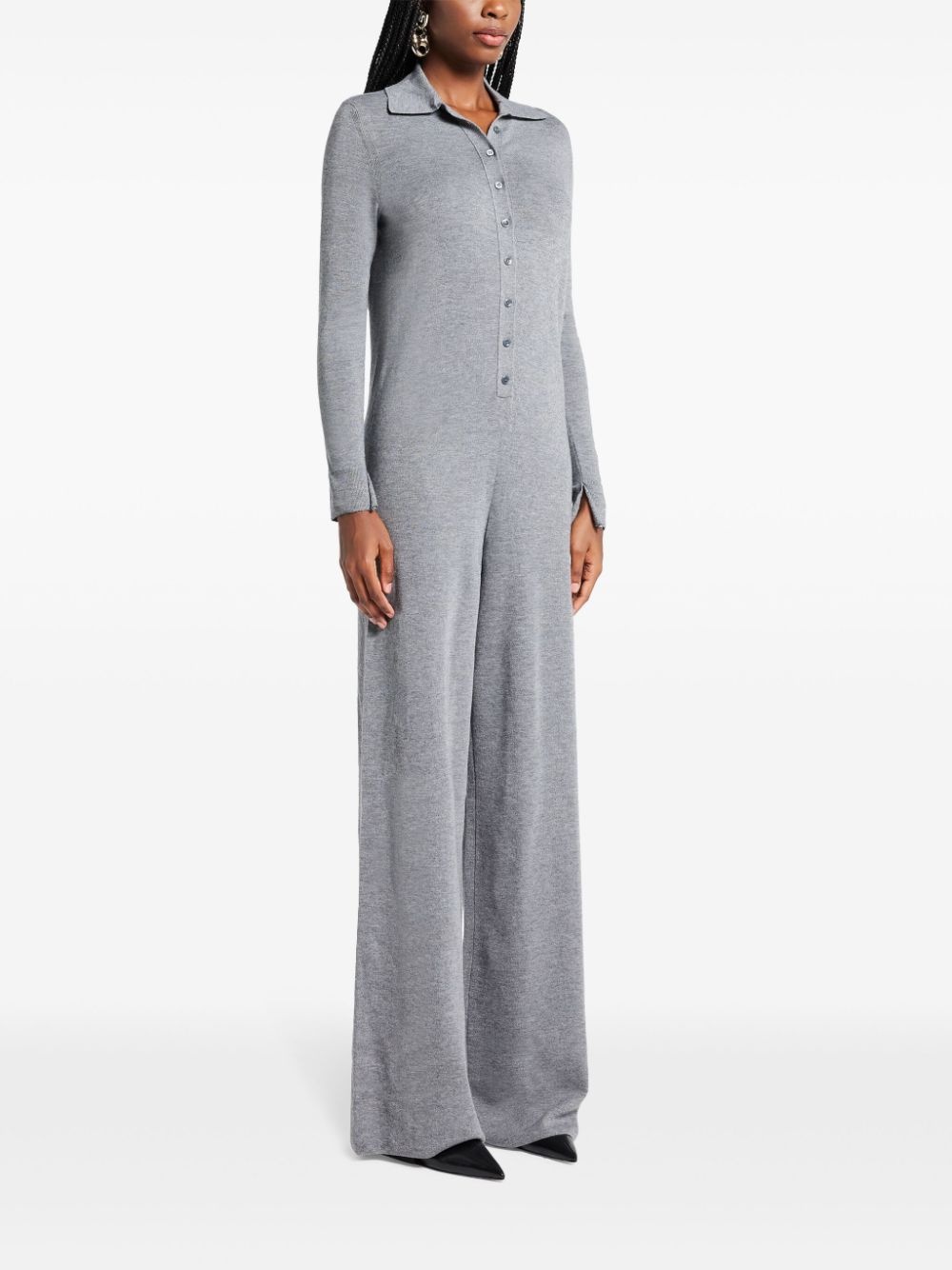 mélange-effect jumpsuit - 3