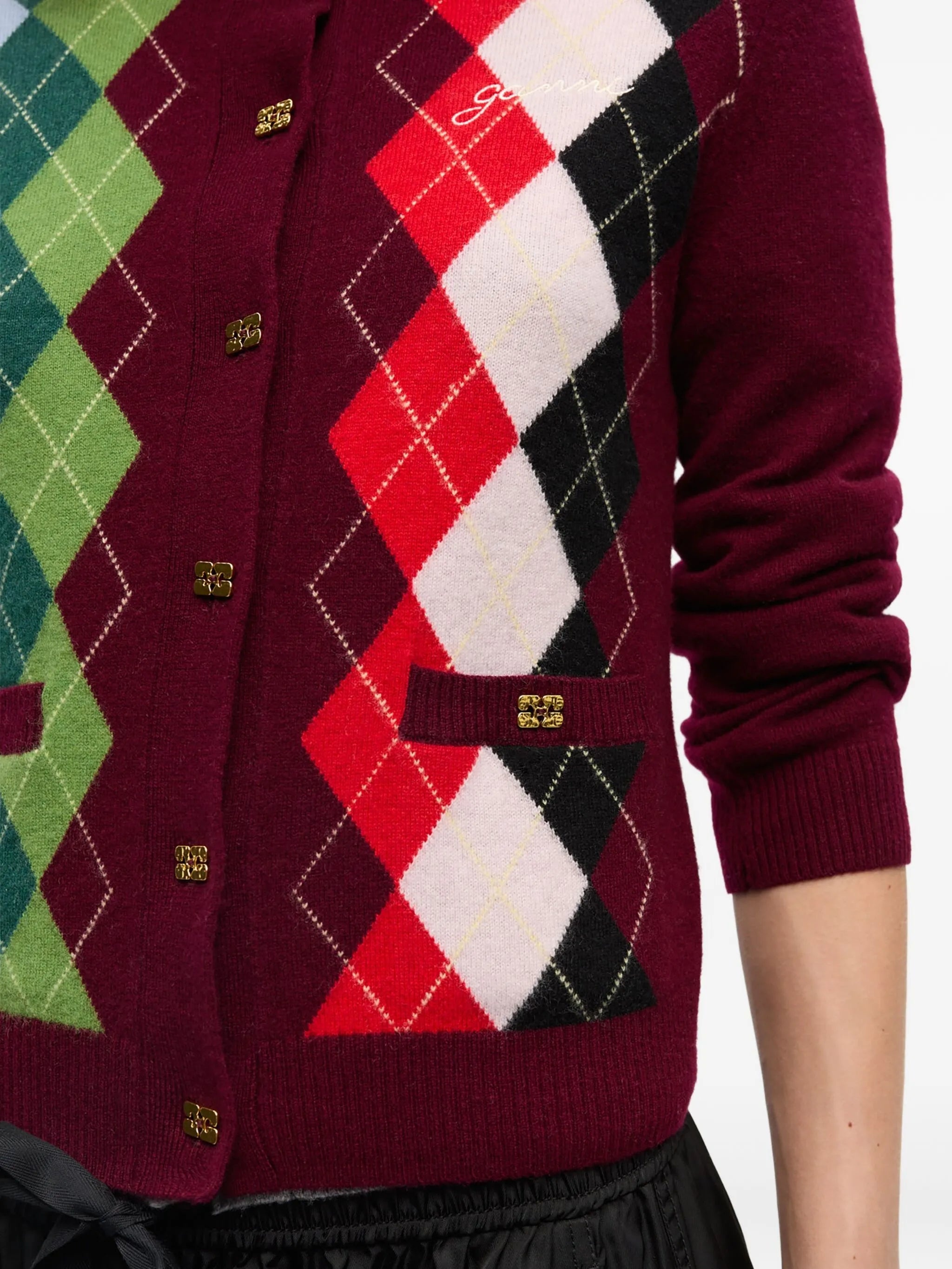 Argyle-pattern Cardigan - 2