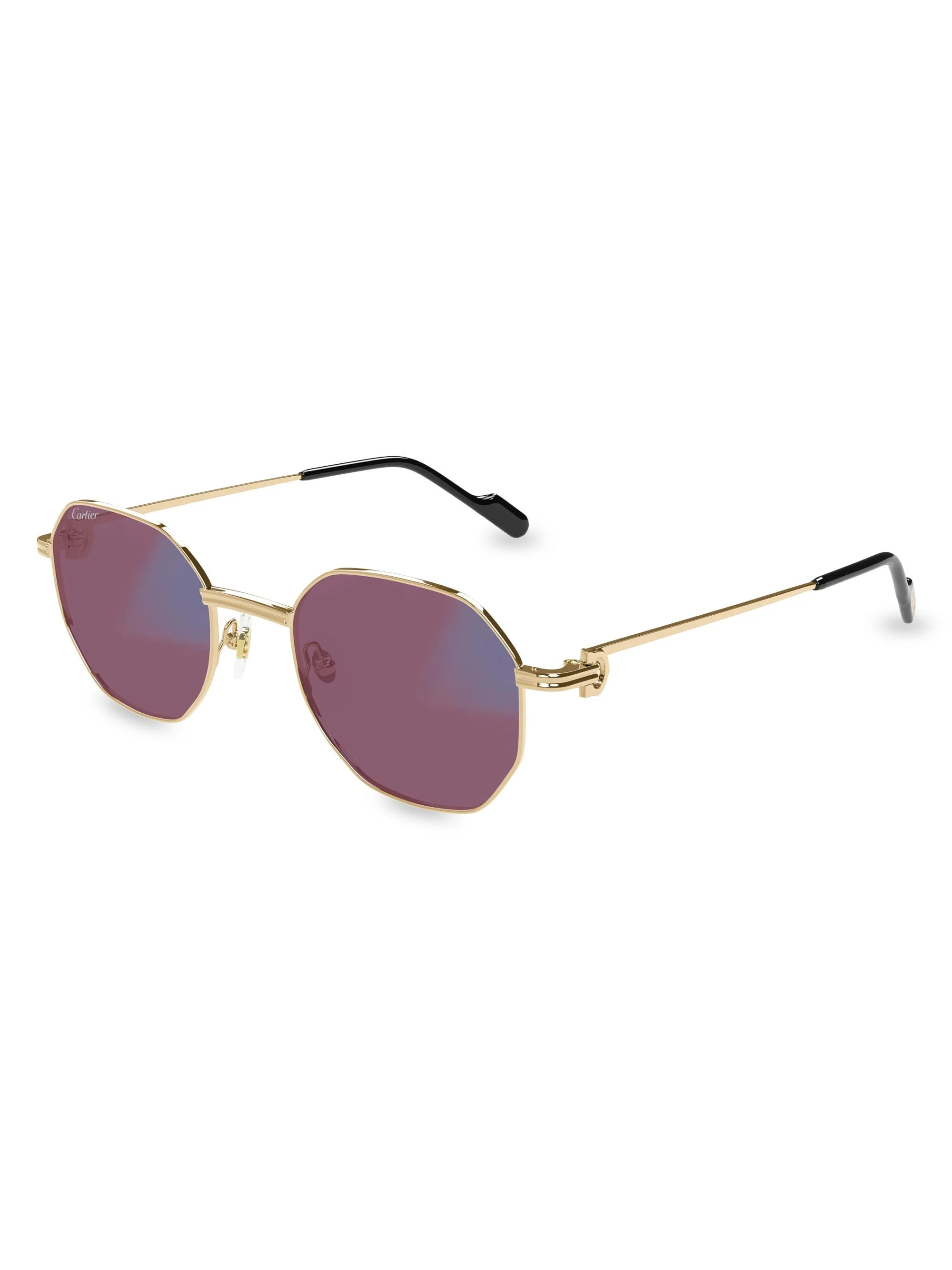 Women's Première De 50MM Round Sunglasses - Purple Multi Gold - 1