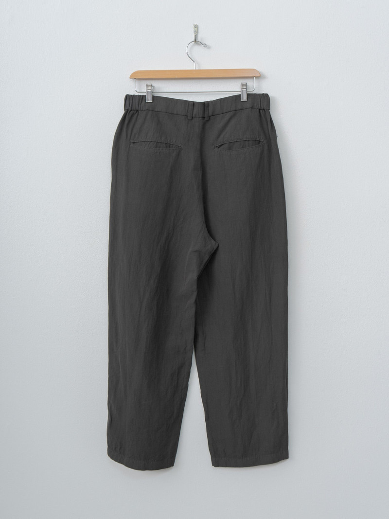 Cotton Linen Voile Loose Fit Pants - Charcoal Gray 5