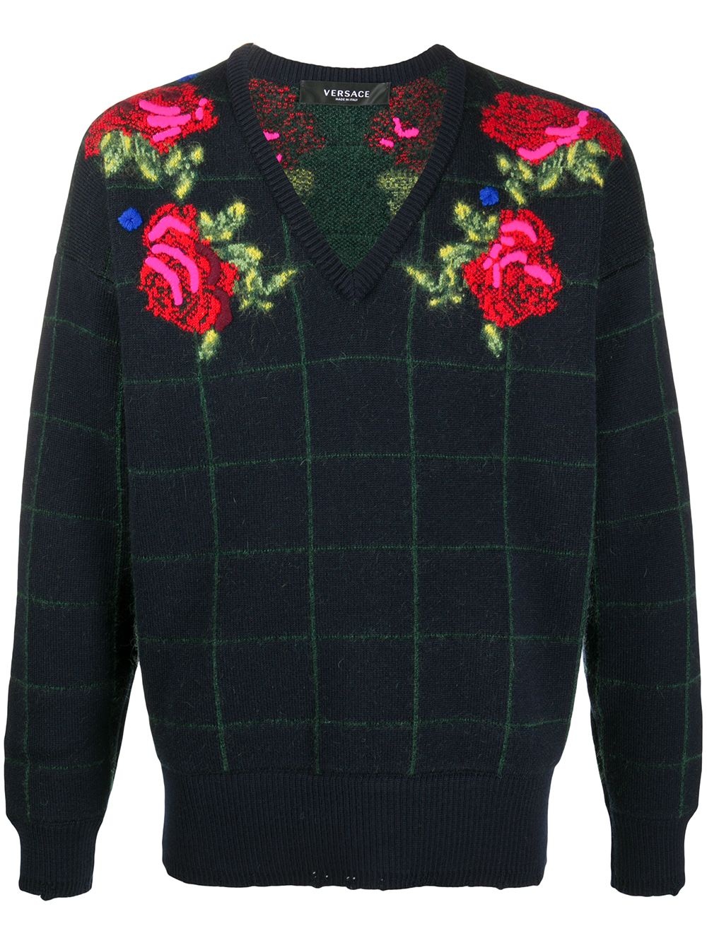 roses v-neck jumper - 1