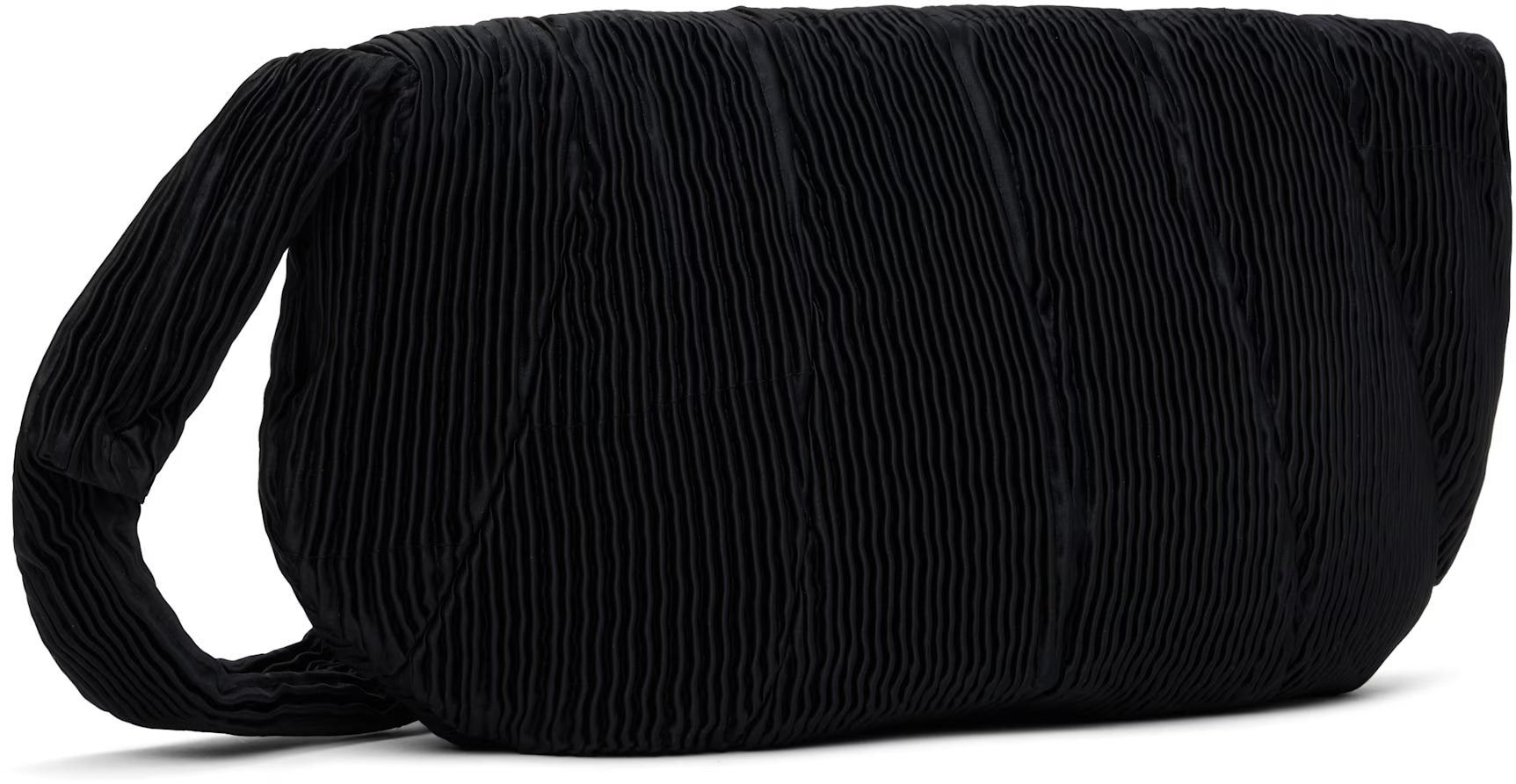 BLACK PLEATED CATERPILLAR BAG - 7