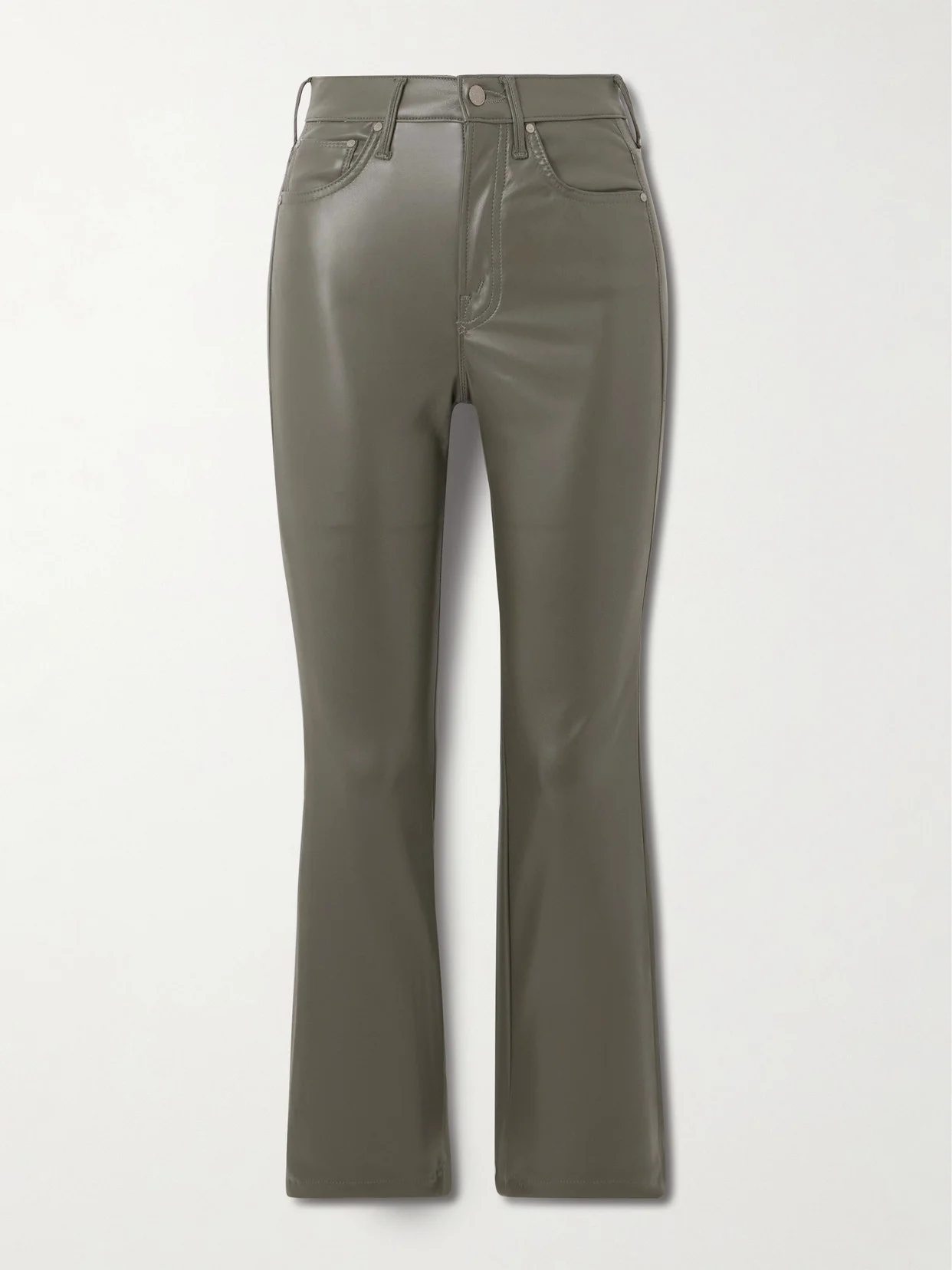 The Insider Flood Cropped Faux Leather Bootcut Pants - 1