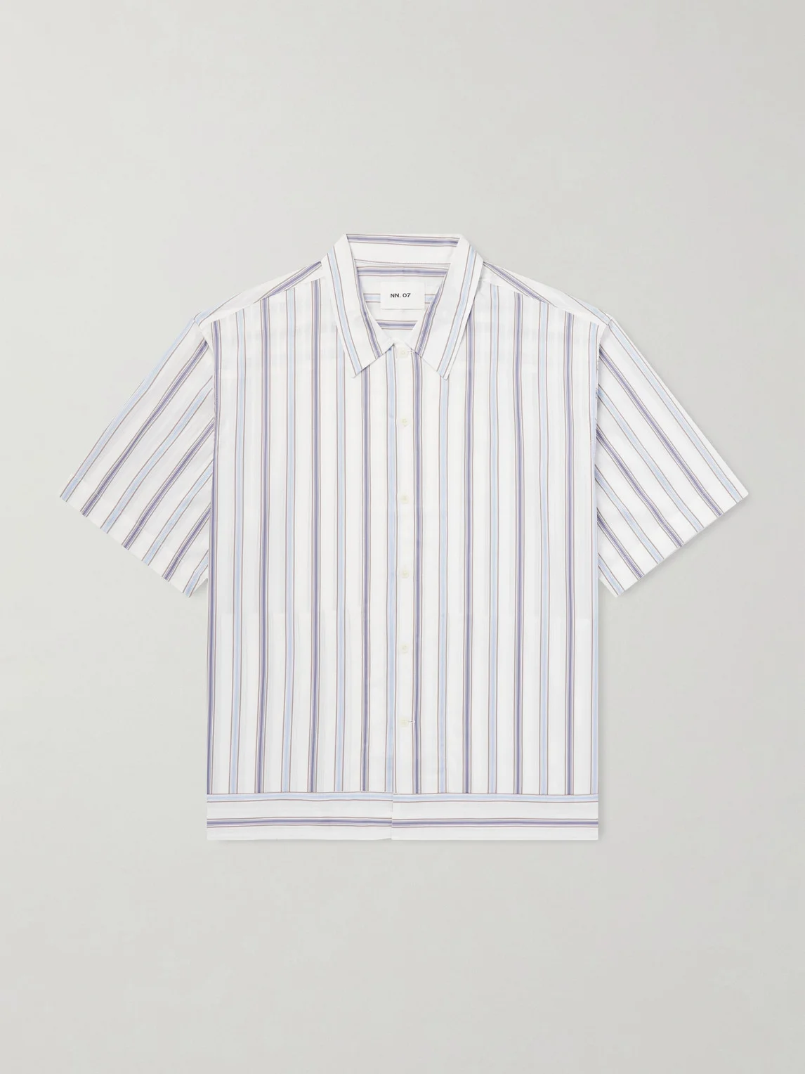 Striped Cotton-Poplin Shirt - 1
