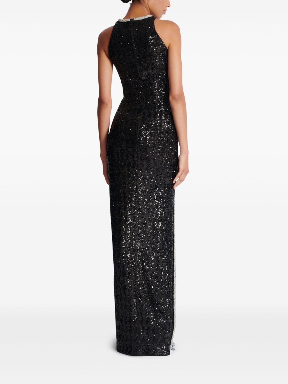 rhinestone-embellished gown - 4