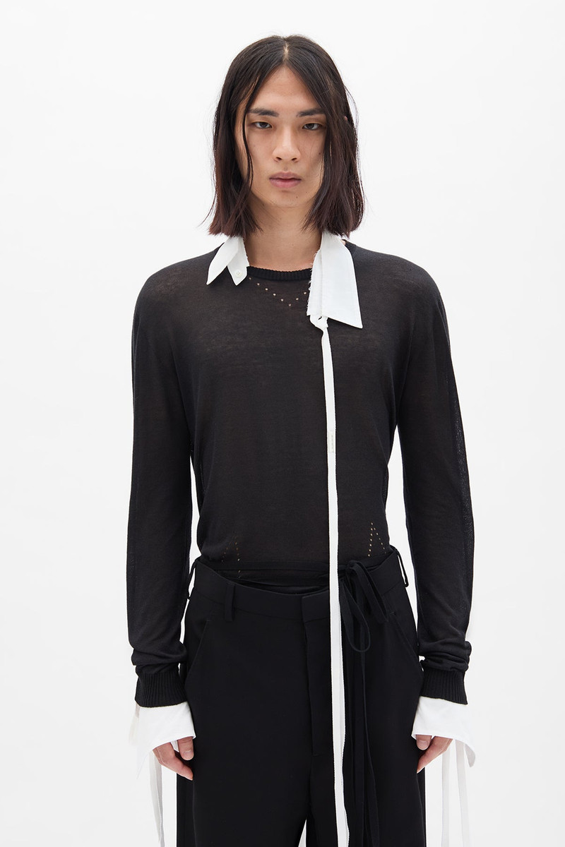 Jonathan Raw Edge Cut Collar Shirt 1