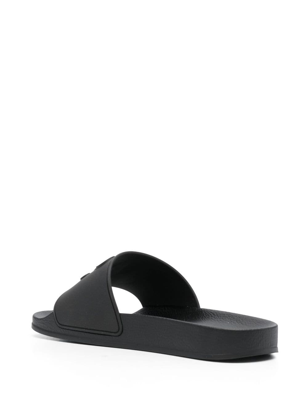 rubberised monogram flat slides - 3