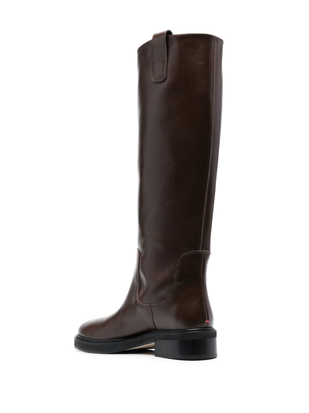 knee-length leather boots - 3
