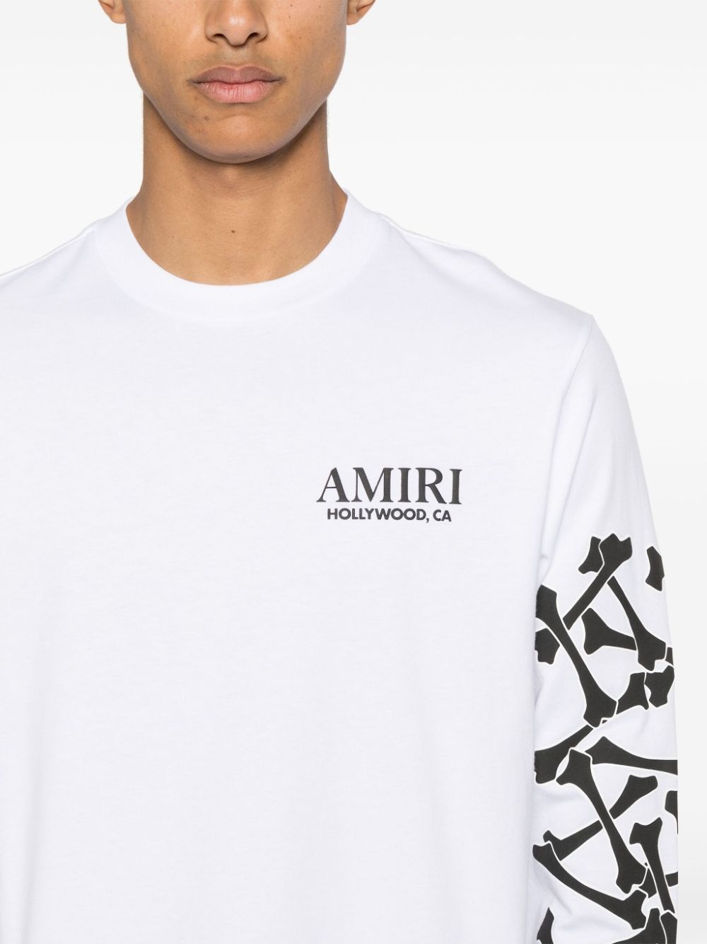AMIRI Bones Stacked long-sleeve T-shirt | REVERSIBLE