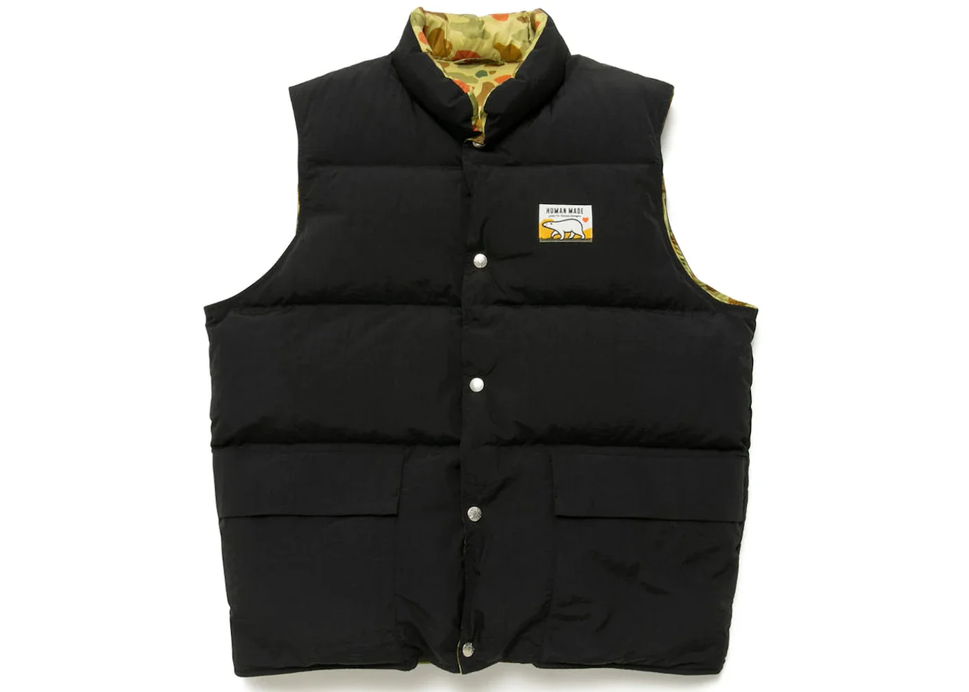 Human Made Reversible Down Vest Black - 1
