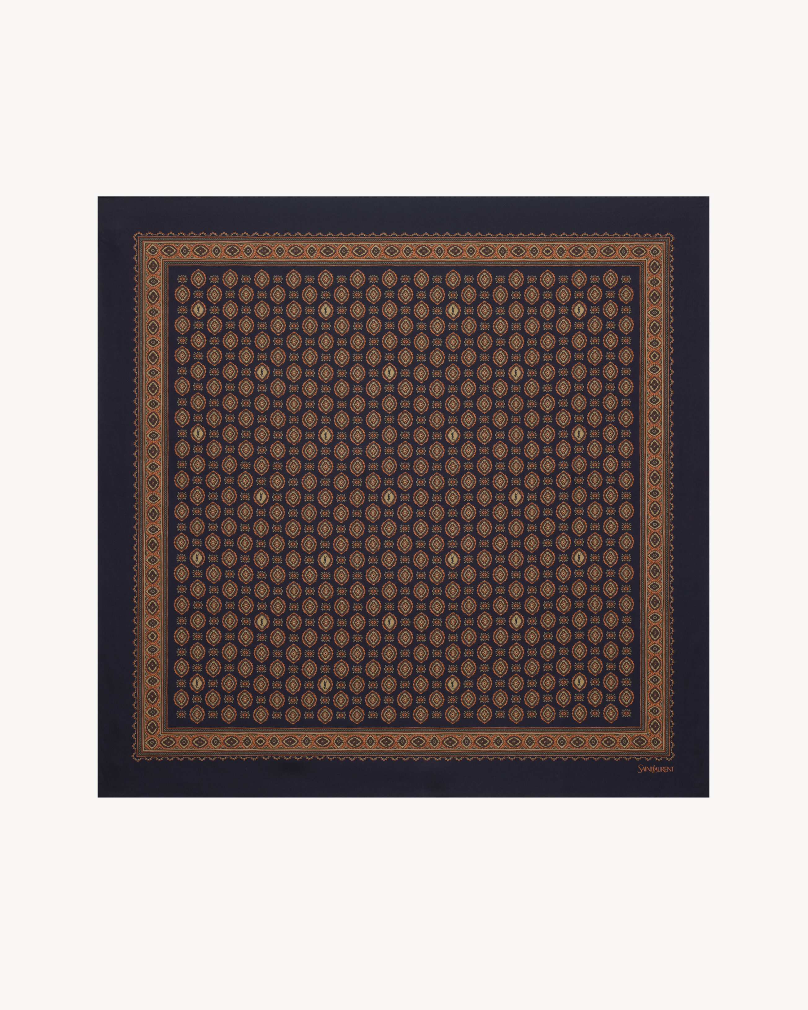 SQUARE SCARF IN MEDALLION SILK TWILL - 2