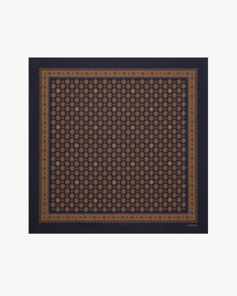 SAINT LAURENT SQUARE SCARF IN MEDALLION SILK TWILL outlook