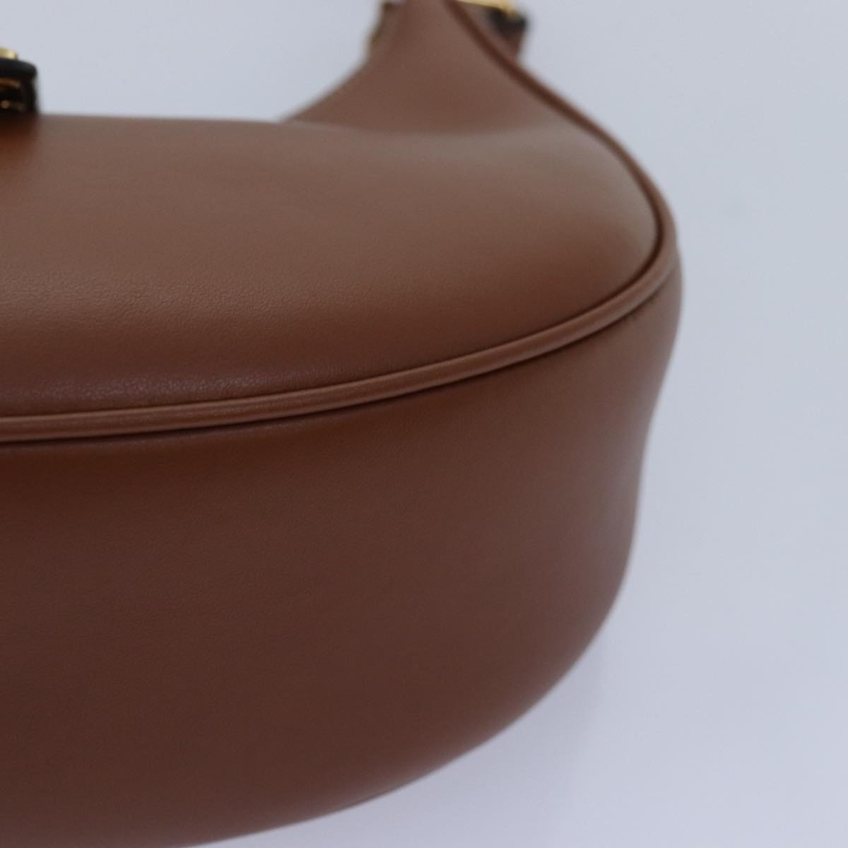 CELINE Triomphe Hand Bag Leather Brown Gold - 14