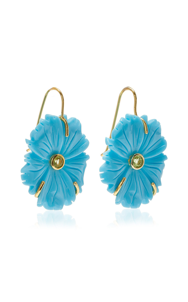 New Bloom Turquoise Gold-Plated Earrings blue 6