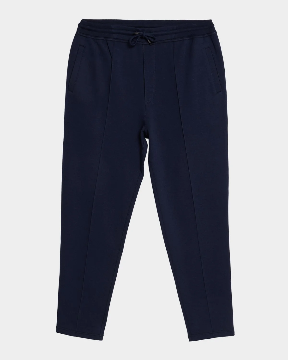 Men's French Terry Double Cloth Pintuck Pleated Trousers - 1