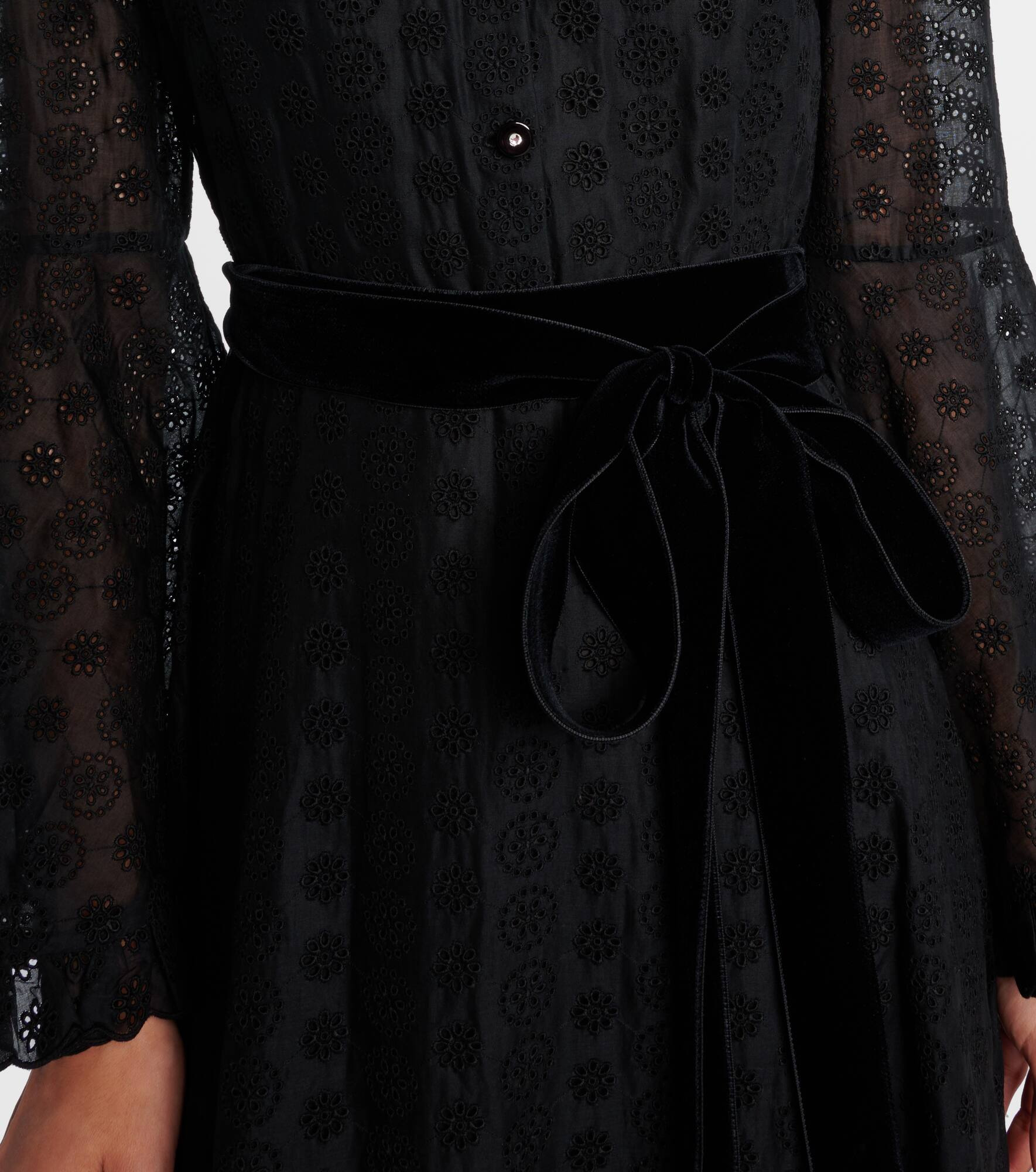 Daisy Sangallo belted cotton shirt dress - 5
