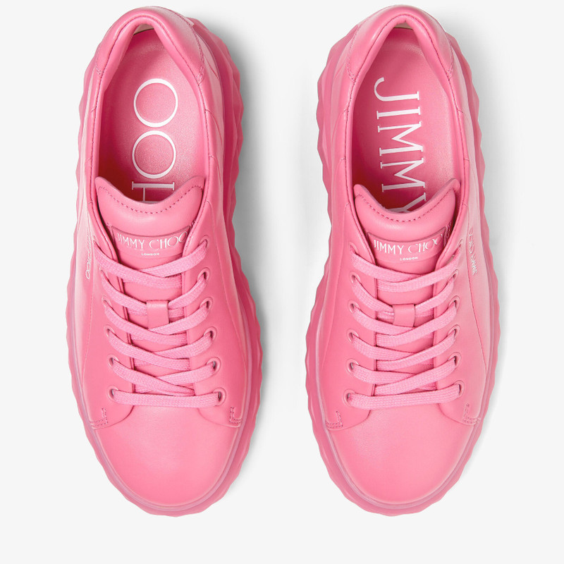 Diamond Light Maxi/F
Candy Pink Nappa Leather Low-Top Trainers with Platform Sole 5