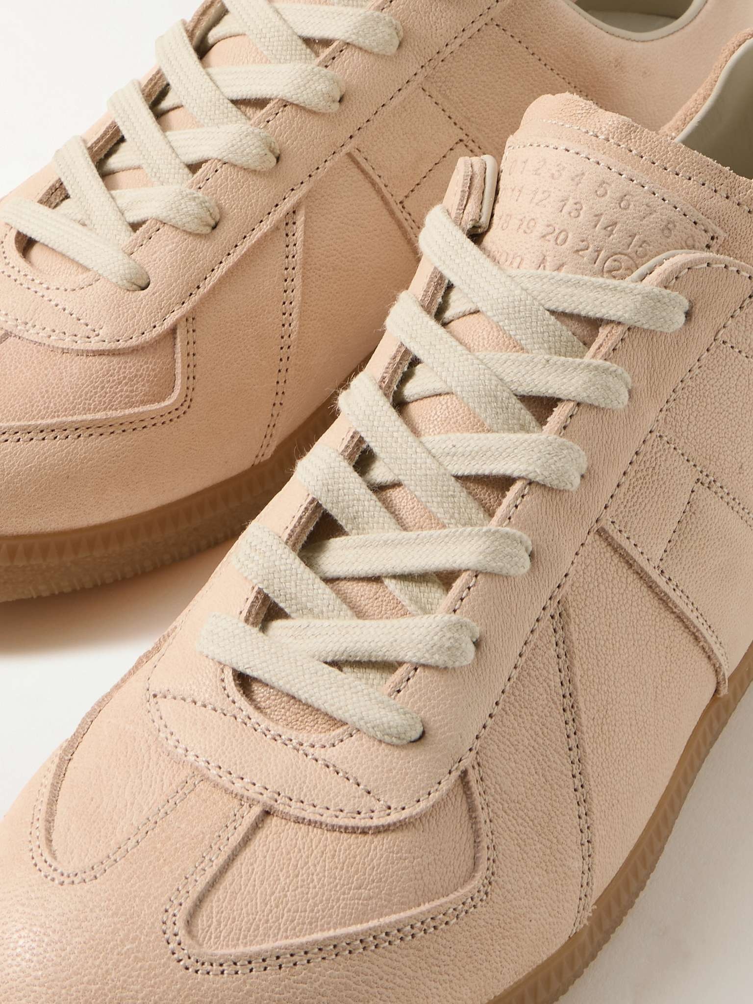 Replica Suede-Trimmed Leather Sneakers - 6