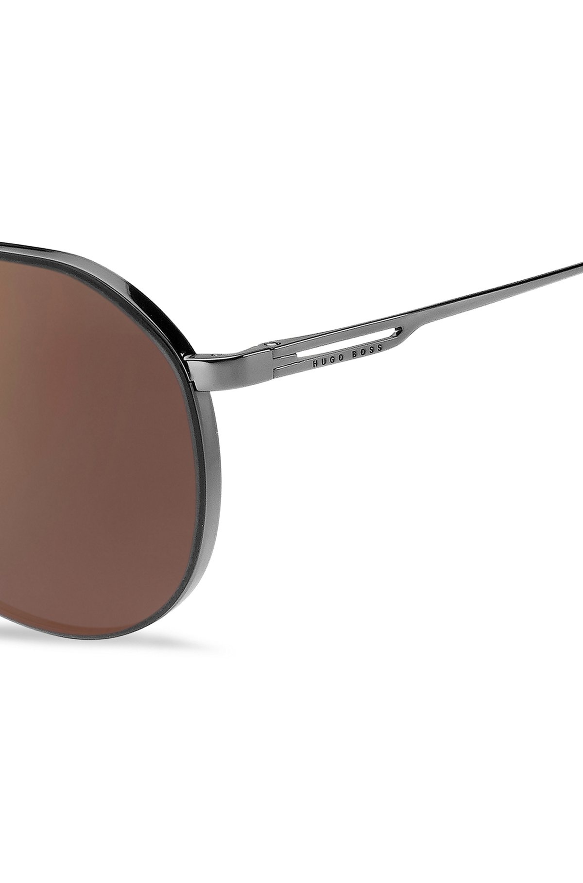 FORK-TEMPLE SUNGLASSES WITH HAVANA END TIPS - 2