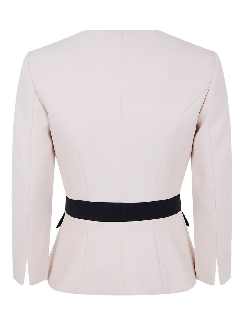 ELISABETTA FRANCHI two-tone logo-detail jacket outlook