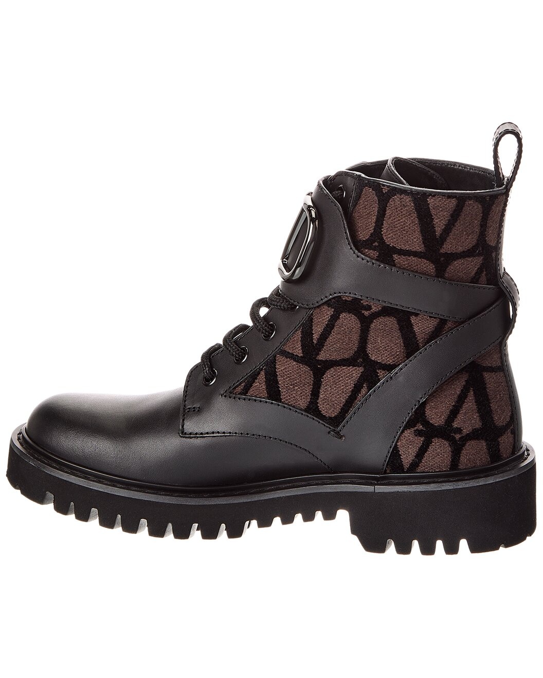Valentino Toile Iconographe Canvas & Leather Boot - 2