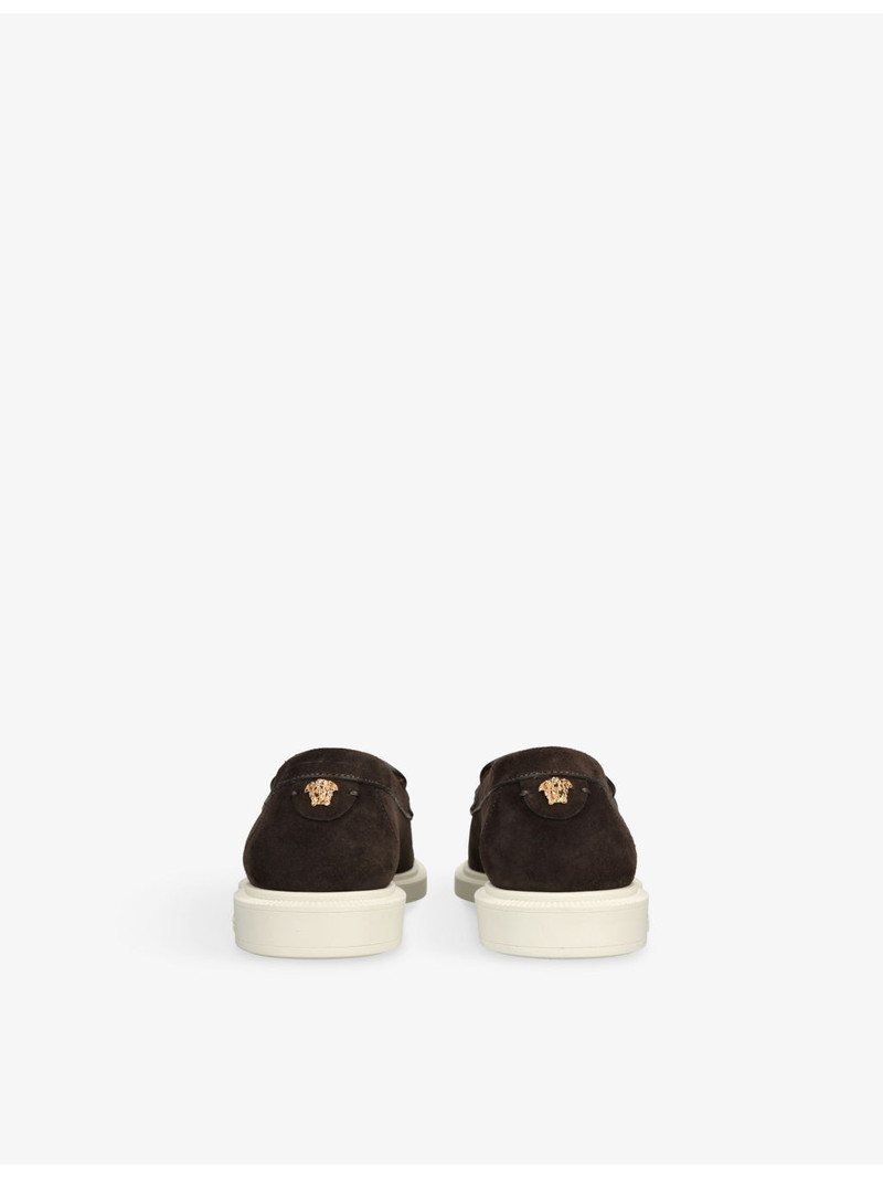 VERSACE Branded Suede Loafers outlook