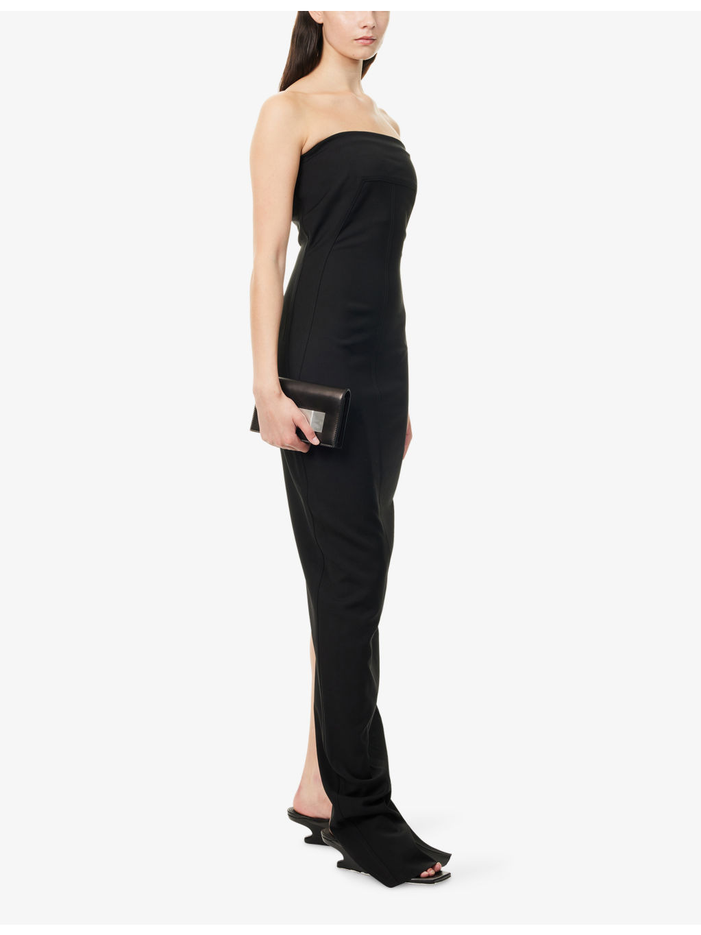 Bustier Split Cotton-Blend Gown - 2