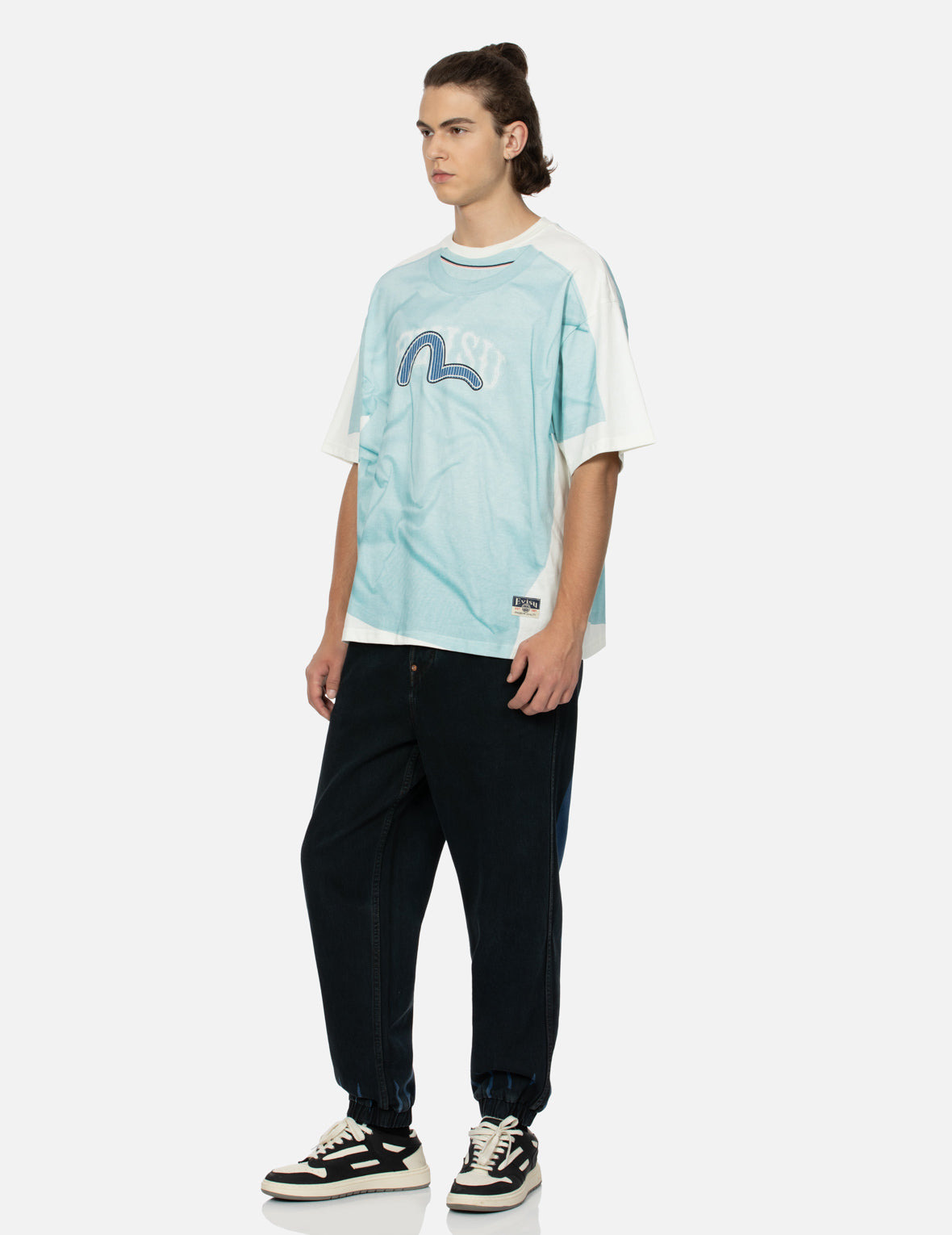 2-IN-1 LOGO AND SEAGULL PRINT LOOSE FIT T-SHIRT - 3