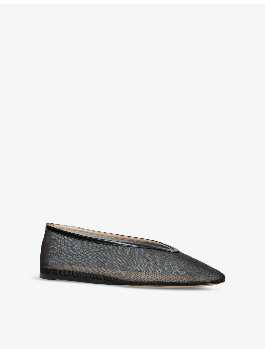 Luna pointed-vamp mesh ballet flats - 3