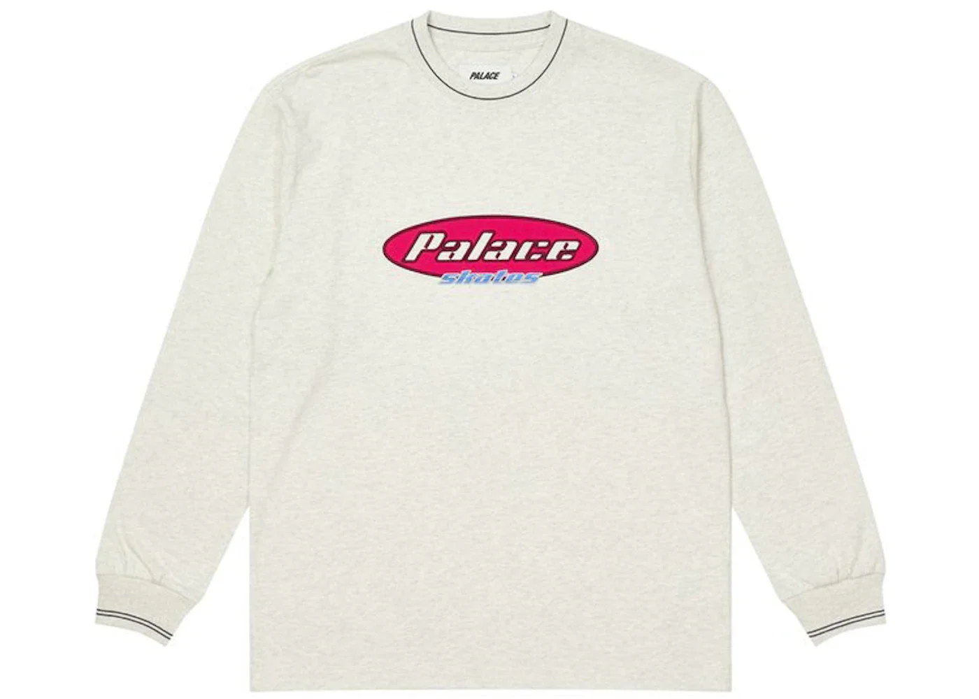 Palace Skates Dominates Longsleeve Light Grey Marl - 1