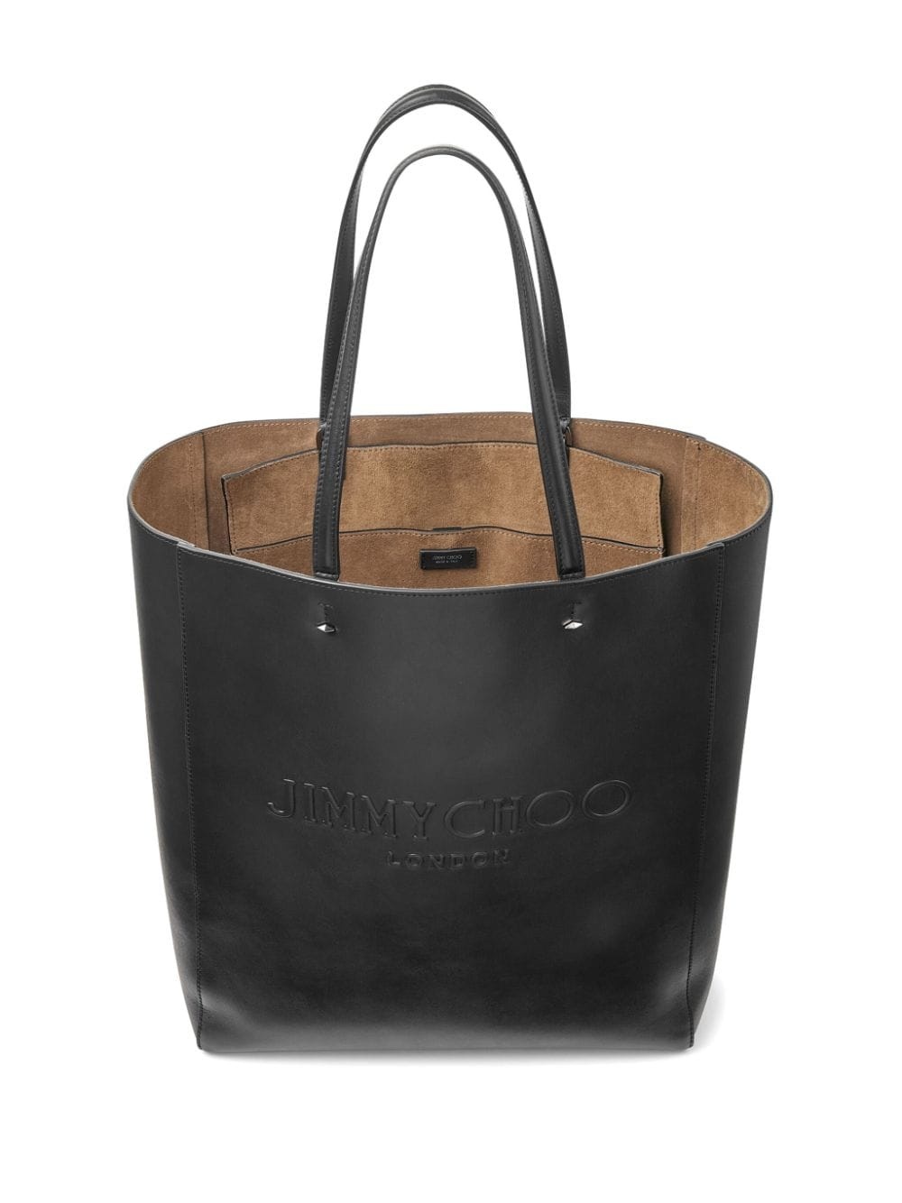 debossed-logo leather tote bag - 4