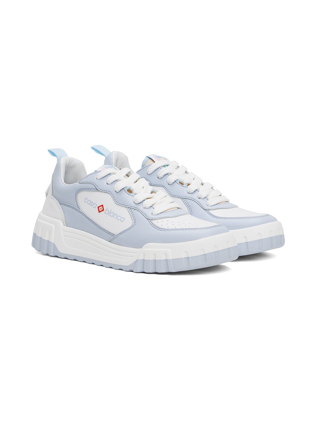 Blue & White 'The Court' Sneakers - 4