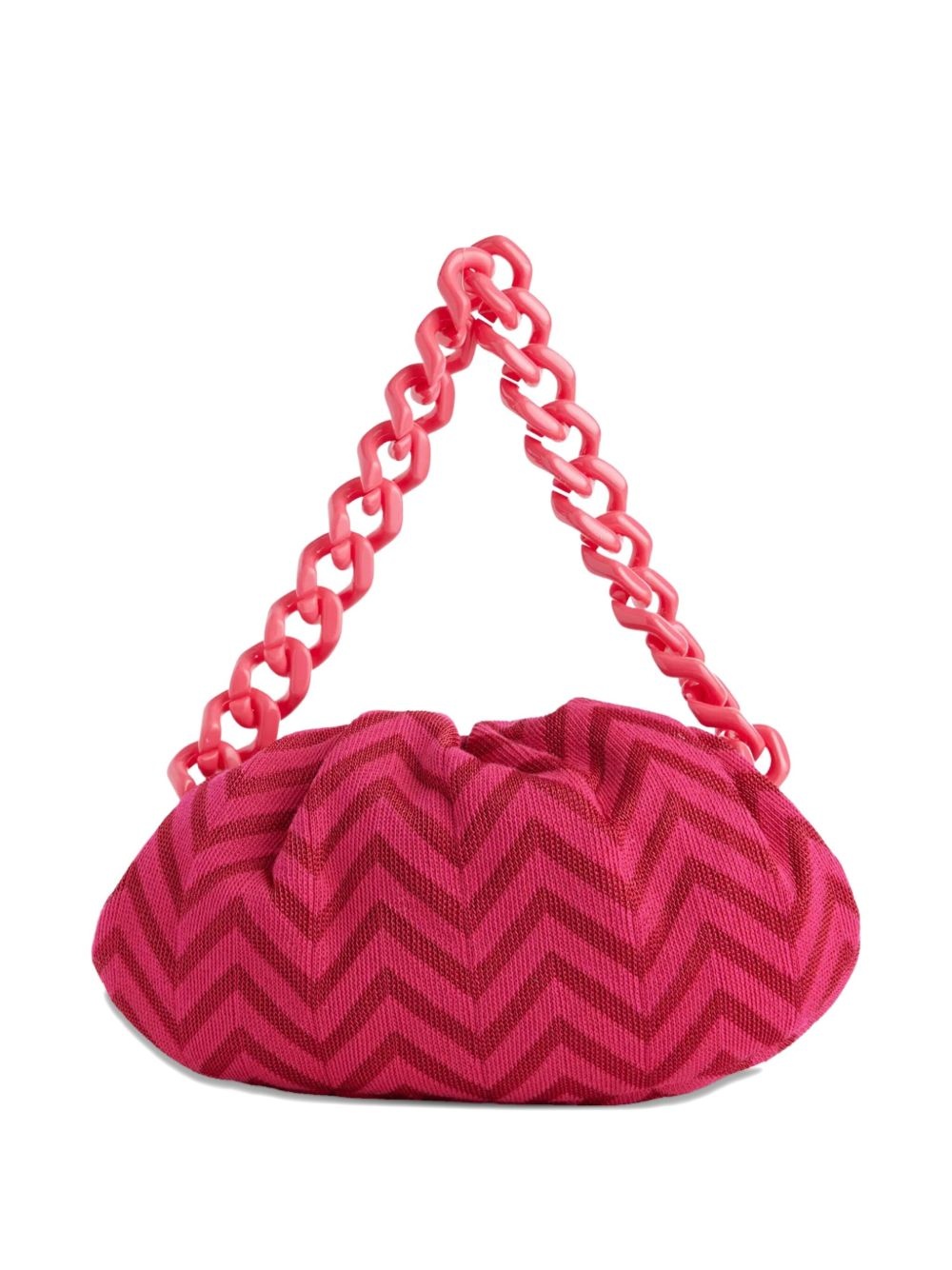 large Zigzag-pattern clutch bag - 5