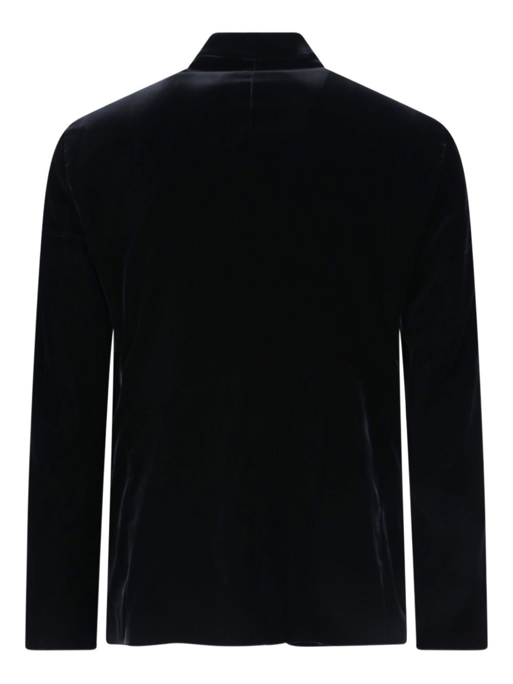 velvet mandarin-collar blazer - 2