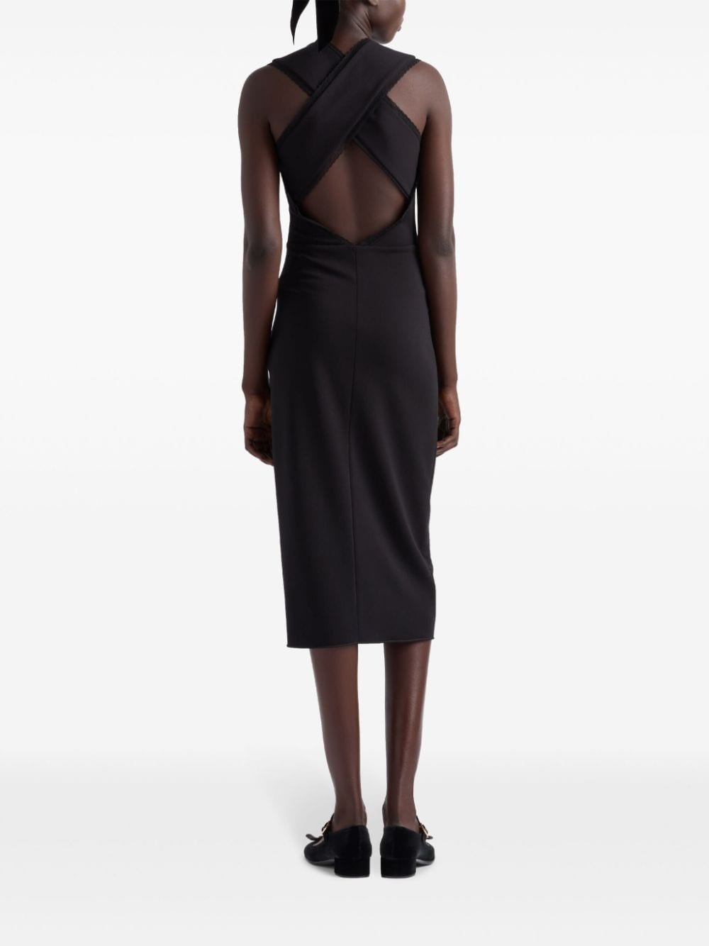 interlock crêpe dress - 3