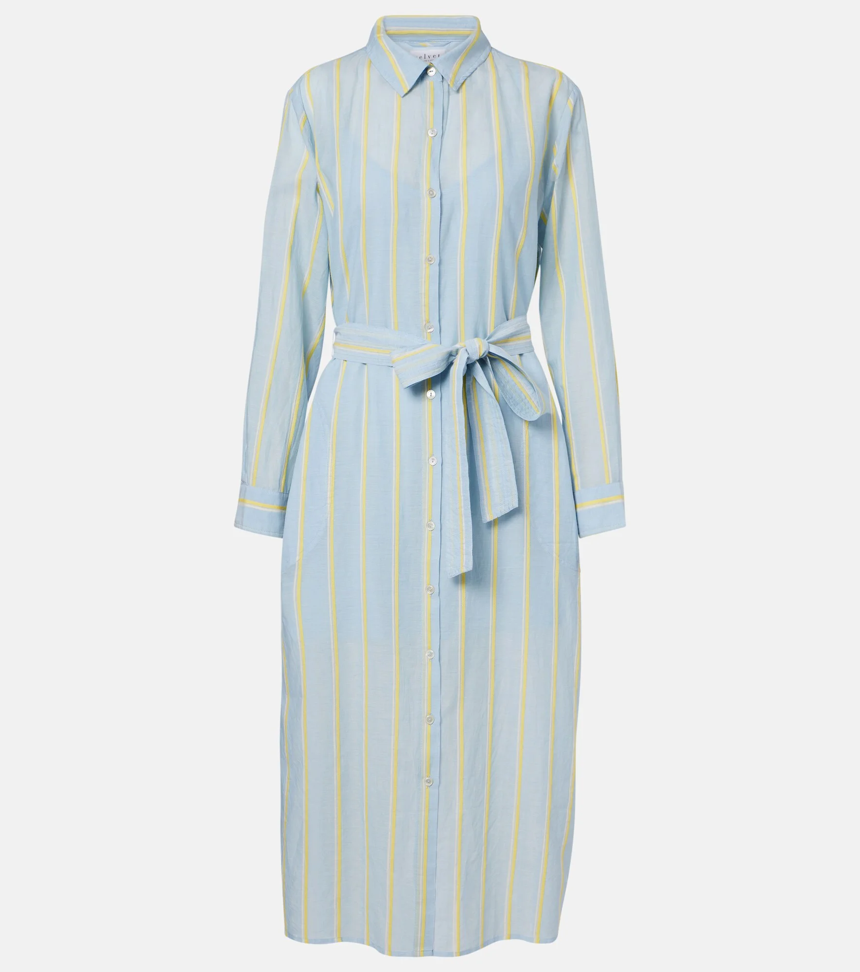 Kimora striped cotton shirt dress - 1
