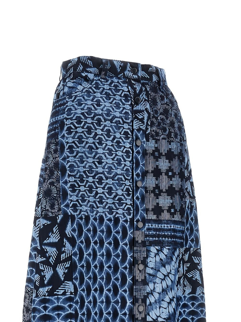EMPORIO ARMANI printed denim skirt outlook