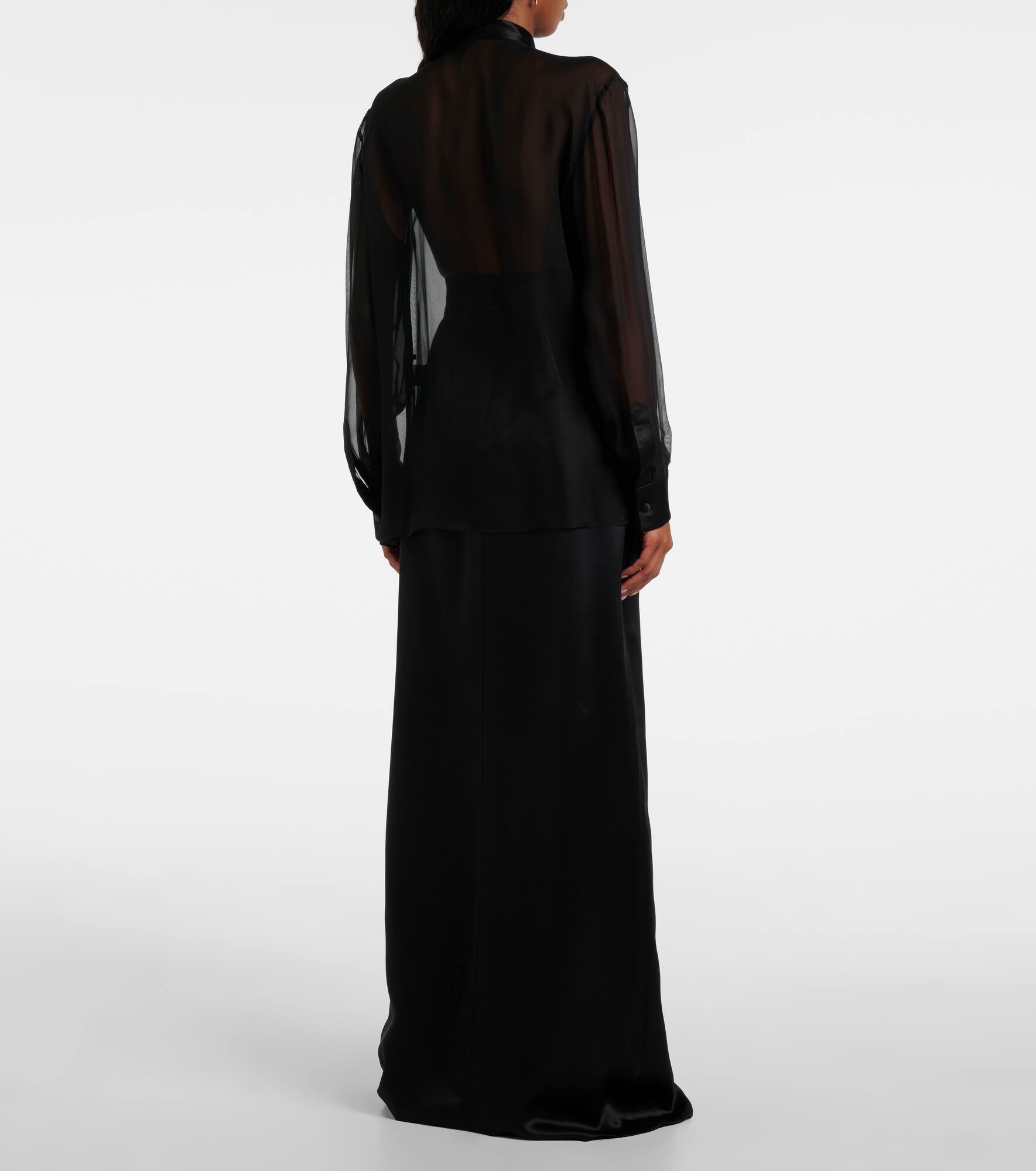 Tie-neck silk blouse - 3