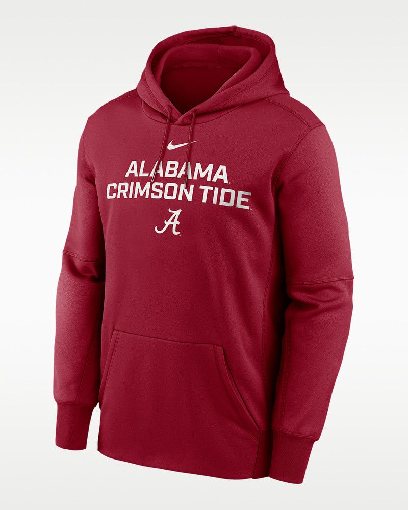 Alabama Team Stacked Men’s Nike Therma College Pullover Hoodie 1