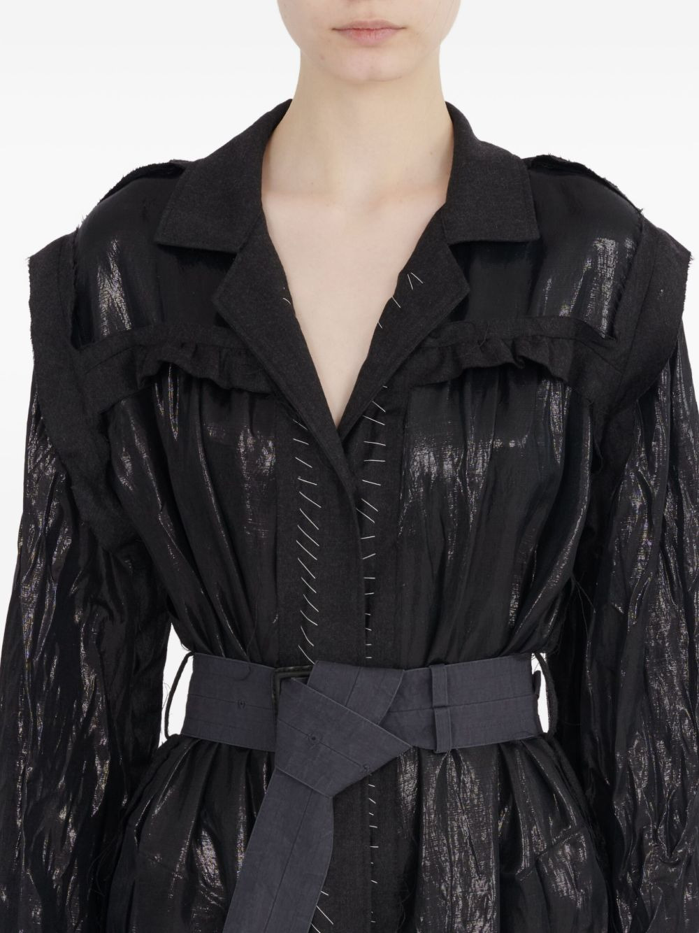 belted trench dress - 6