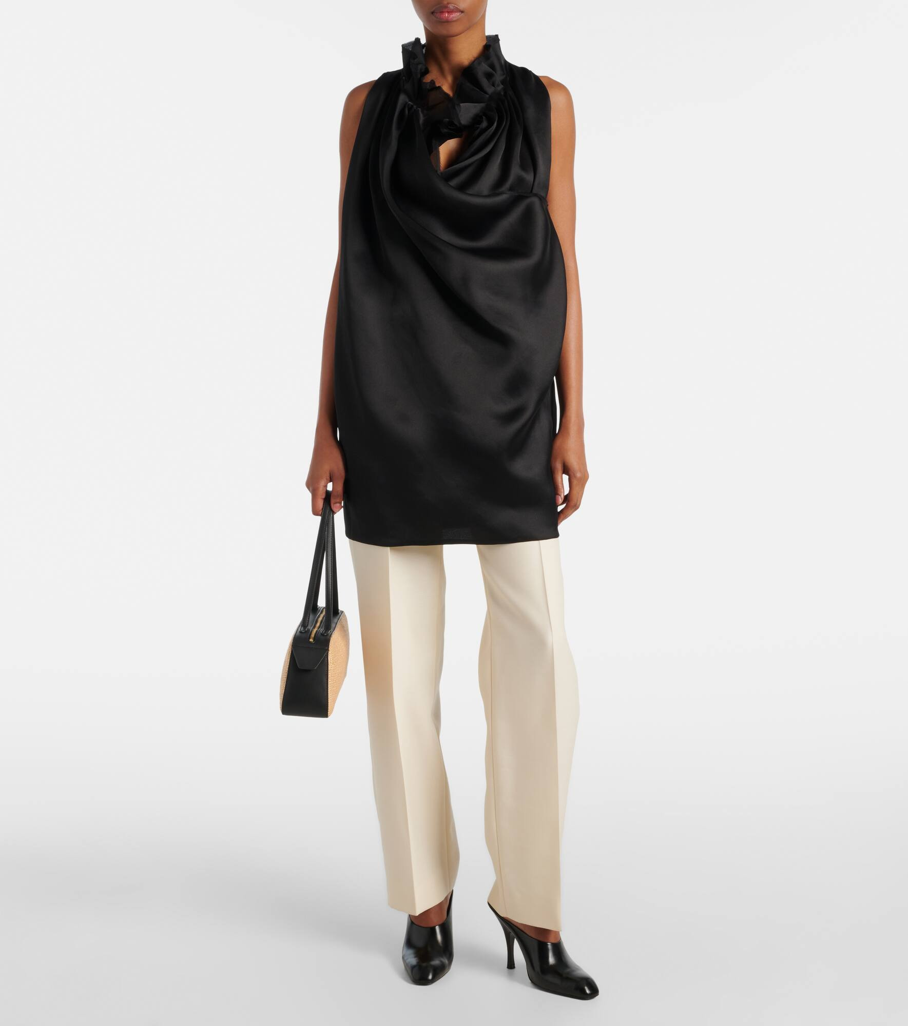 Meegan draped silk top - 2