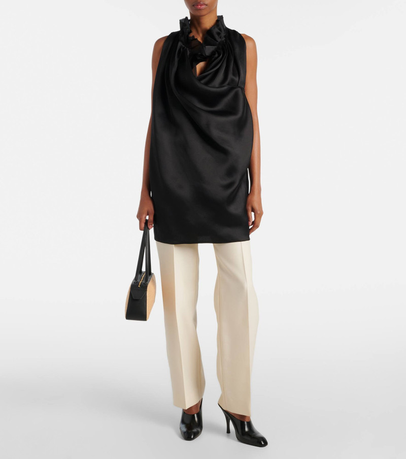 KHAITE Meegan draped silk top outlook