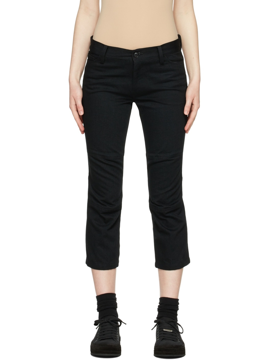 Black Cropped Jeans - 1