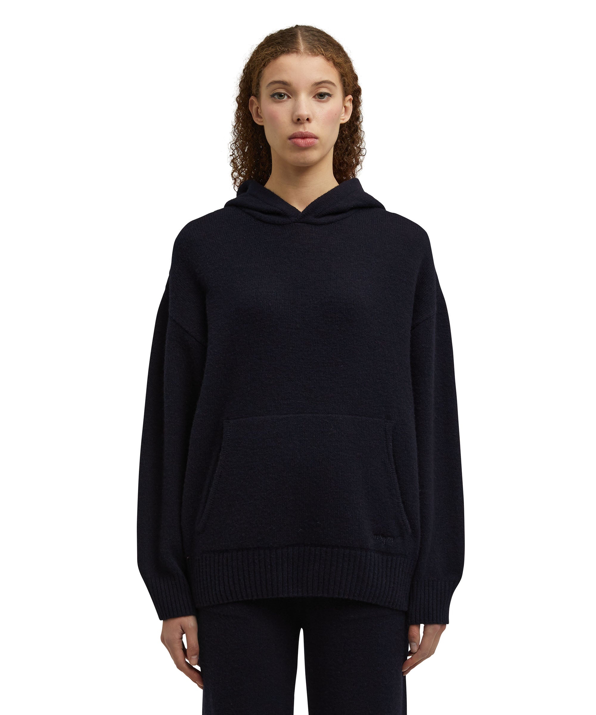 "MSGM Signature Cashemre blend" hooded sweatshirt - 2