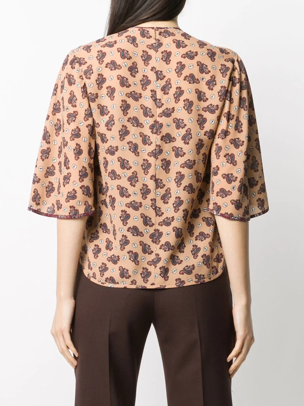 paisley print blouse - 4