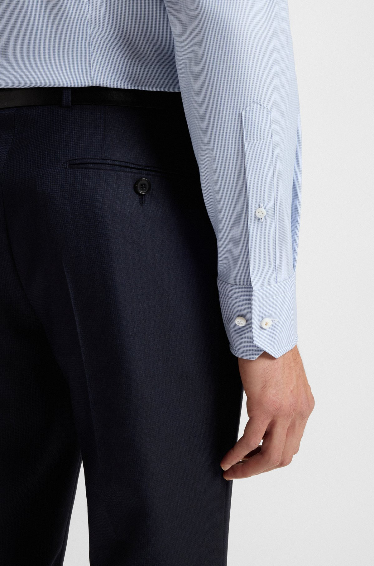 SLIM-FIT SHIRT IN AN ITALIAN COTTON BLEND - 6