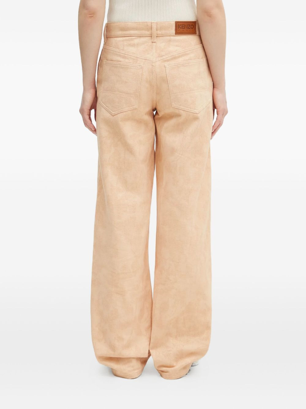 KENZO Peonies patch-pocket jeans - 4